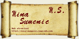 Mina Sumenić vizit kartica